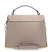 Geanta dama din piele naturala DiAmanti Caterina Rose Taupe